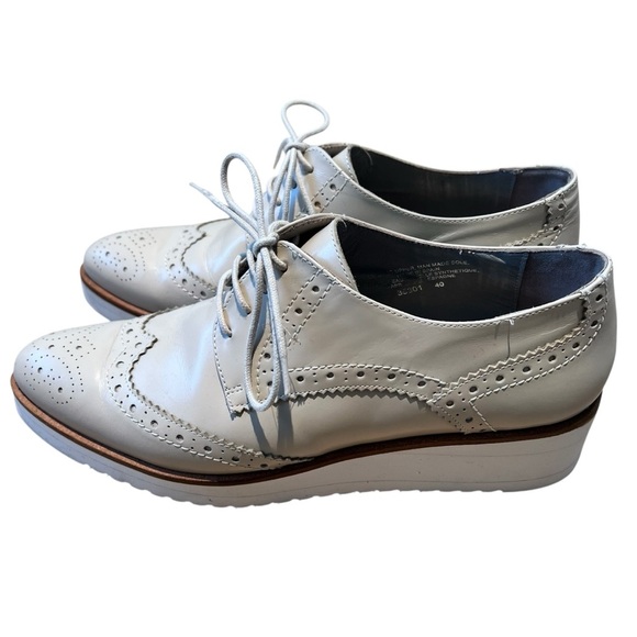 Elysses Shoes - Elysess leather platform lace up pointed toe Brogues size 40 excellent condition